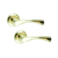 Ручки на розетте KEDR R10.023-AL SB/PB золото/матовое золото